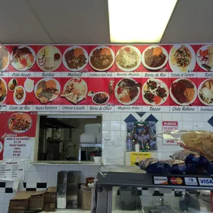 the menu of a mexican restaurant