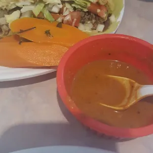 BOMB! Torta de asada w the chile they use for menudo! Extra spicy