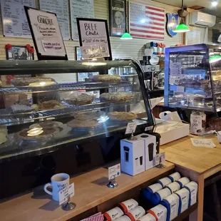 the interior of a bakery