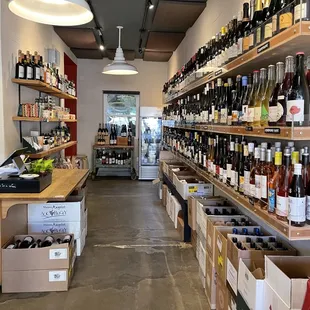 Interior of their wine shop at Birba in San Francisco.