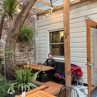outside