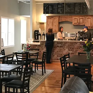 two people in a coffee shop