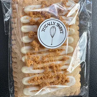 Cookie butter &quot;pop tart.&quot; A delicious vegan treat!