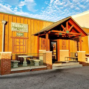 the entrance to the restaurant