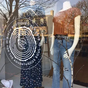 Inside and outside of the store front in Old Worthington