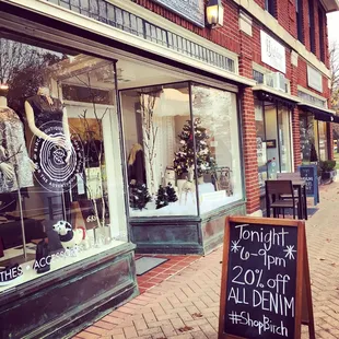 Outside the store front in Old Worthington