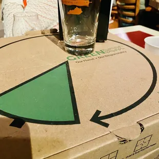 To go pizza- I like that pizza box can turn into plates