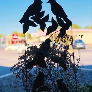 Metal bird deco