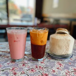 Pinky milk // Thai tea // coconut