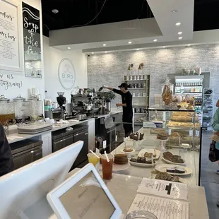 a view of the counter area