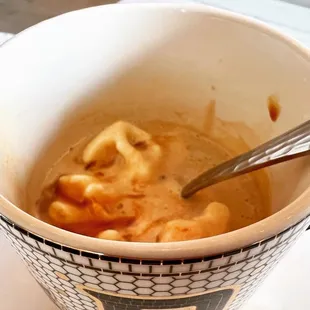 a bowl of macaroni and cheese