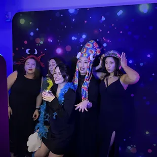 Our guests having a great time celebrating their Company Holiday Party at our Standard PhotoBooth. Full Service DJ Company