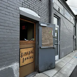 the entrance to the building