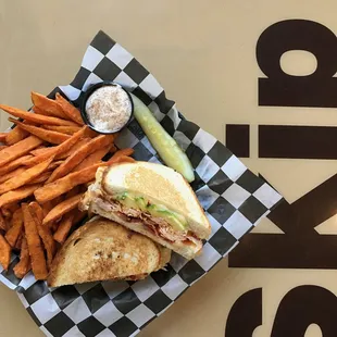 The Turkey Melt at the Bird Dog Bar is a popular choice!