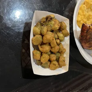 Hot, fresh fried okra