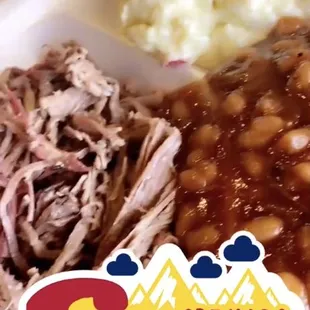 1/4 Brisket, Baked Beans, Potato Salad