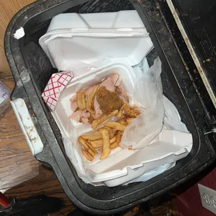 a chicken sandwich and french fries