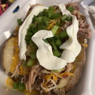 Shotgun Spud!! Disclaimer: we added the green onions.