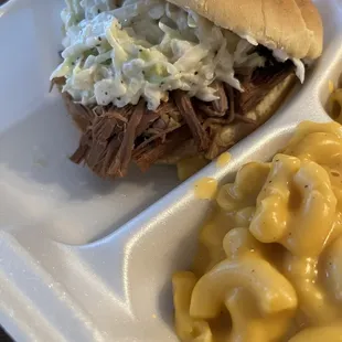 Porkhouse Sandwich (upgraded to brisket) and side of Mac N' Cheese