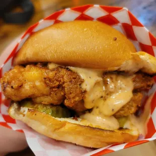 Hot chicken sandwich