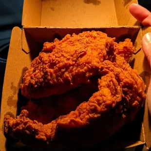 Juicy, tasty, crispy, oversized tenders!