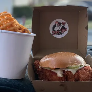 $5.00 Spicy Bird - Fried Chicken Sandwich &amp; $3.49 Waffle Fries