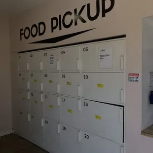 food pick up, after scanning arrival...when my text said it was ready for pick up