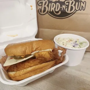 Spicy Bird - Fried Chicken Sandwich Coleslaw