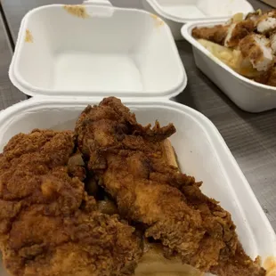 Chicken and waffles (waffle)
