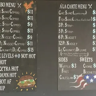 Our menu