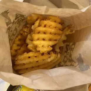 Waffle fries.