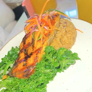 Mango Salmon Brunch entree ($60 with 90 mins bottomless drinks)