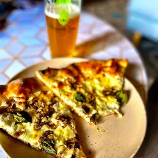 White pie with mushrooms