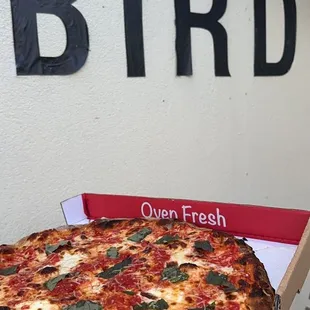 a pizza in a box