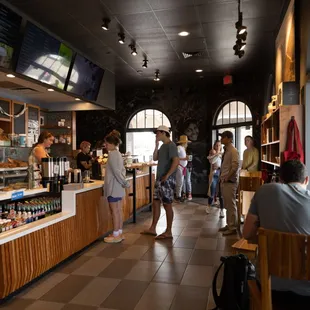 Inside of Encinitas Bird Rock Coffee Roasters.