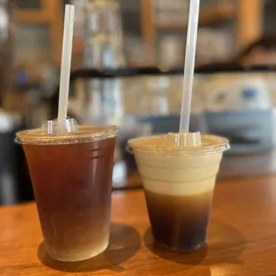 Café Del Sol Cold Brew with a splash of milk. And Nitro Cold Brew