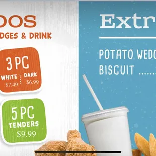make your meal a combo by adding the famous circle k'd Polar pop drink and yummy fried crispy potatoe wedges