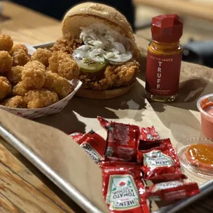 Plain Tater Tots w The Spicy Sandwich 07.27.22