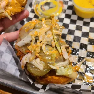 Very little coleslaw on The Original sandwich