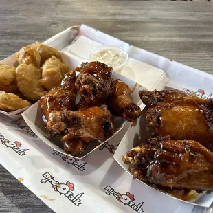 Fried Pickles and Wings