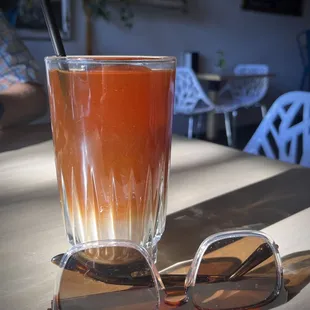 Cold brew with oat milk