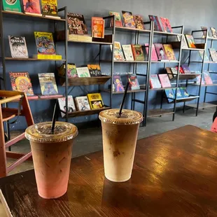 Cardinal Latte + vanilla Latte