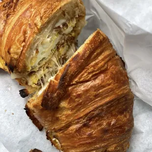 Ham and Cheese Croissant Sandwich