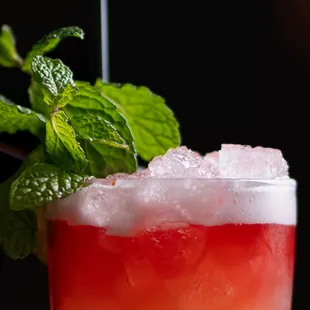 a close up of a cocktail