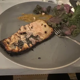 Burnt salmon