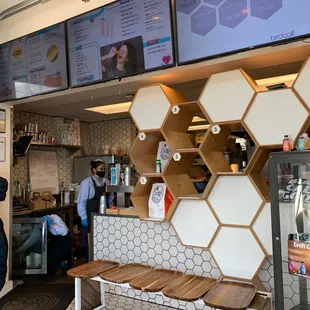 the inside of a coffee shop