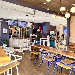 the interior of a coffee shop