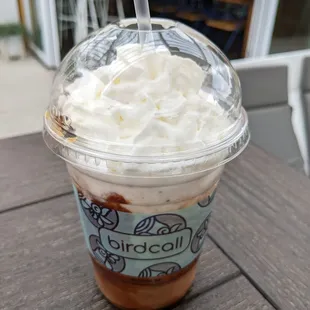 Peanut butter cookie dough milkshake