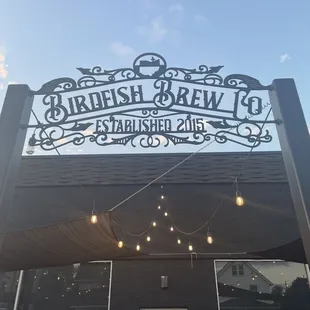 the entrance to the restaurant