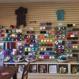 Wool, alpaca, silk, cotton, linen, hemp, bamboo and even sugar cane yarns!!